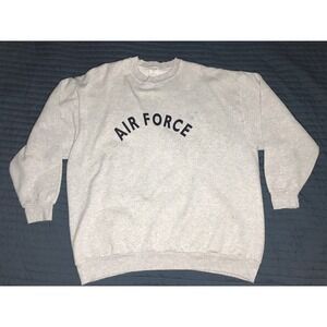 VTG CAC "AIR FORCE" Poly Cotton Pullover Sweatshirt Mens SZ XS Gray Kentucky USA